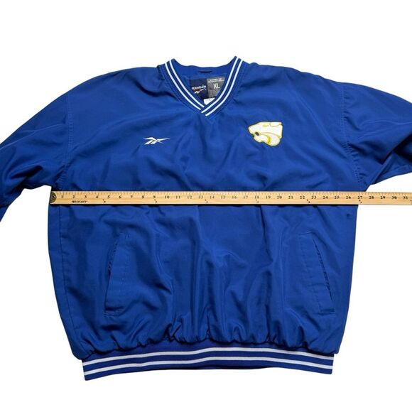 Vintage Reebok Panthers V Neck Pullover Men’s Blue Sz XL FLAW - Picture 7 of 12